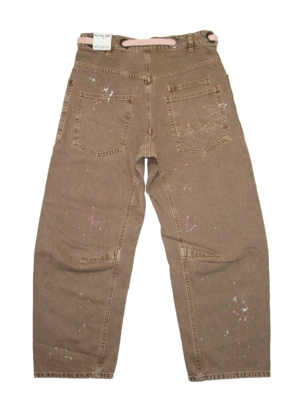 We The Free Brown Patchwork Utility Jeans - Picture 10 of 12